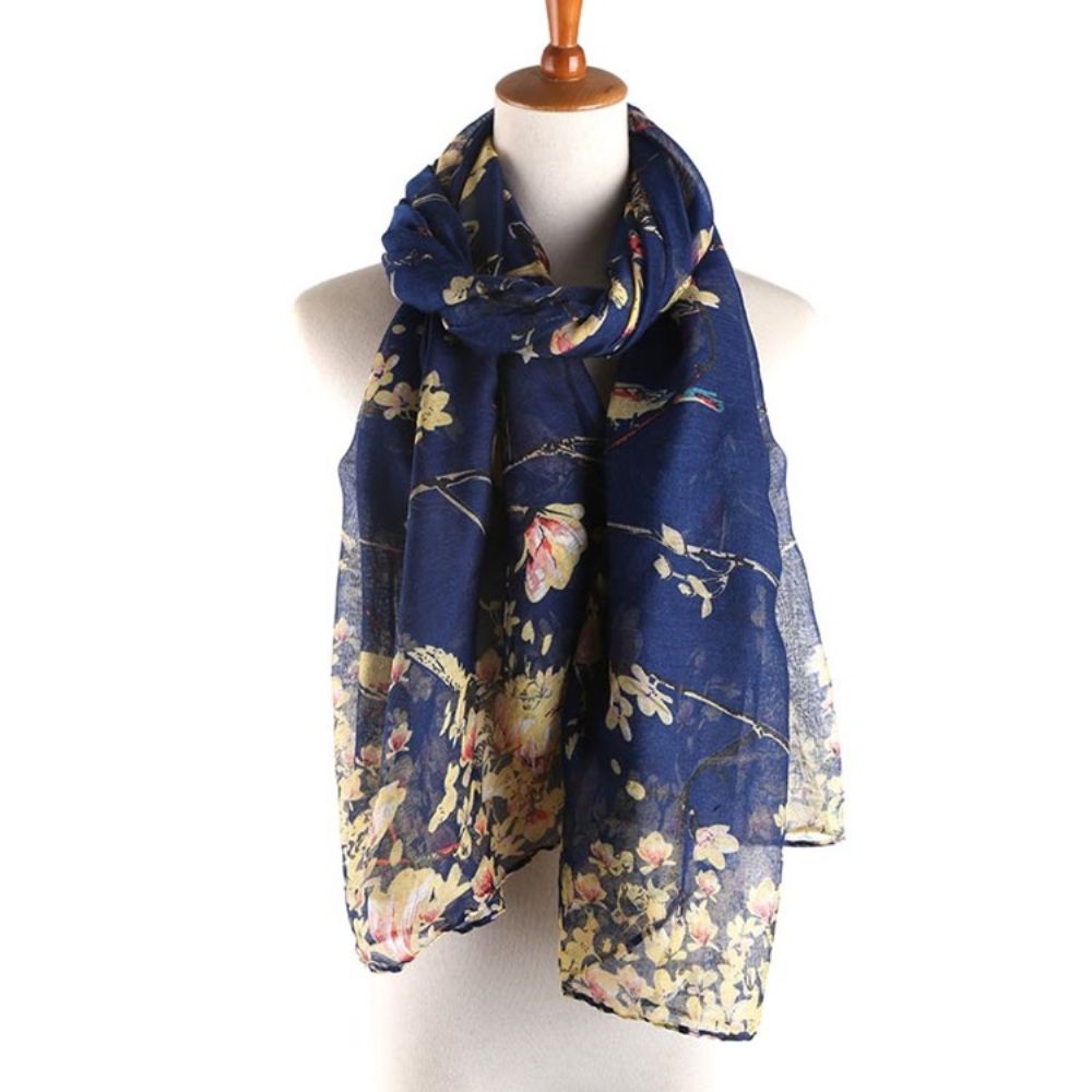 Voile Vintage Print Bloemen Sjaals