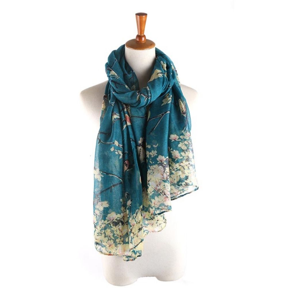 Voile Vintage Print Bloemen Sjaals