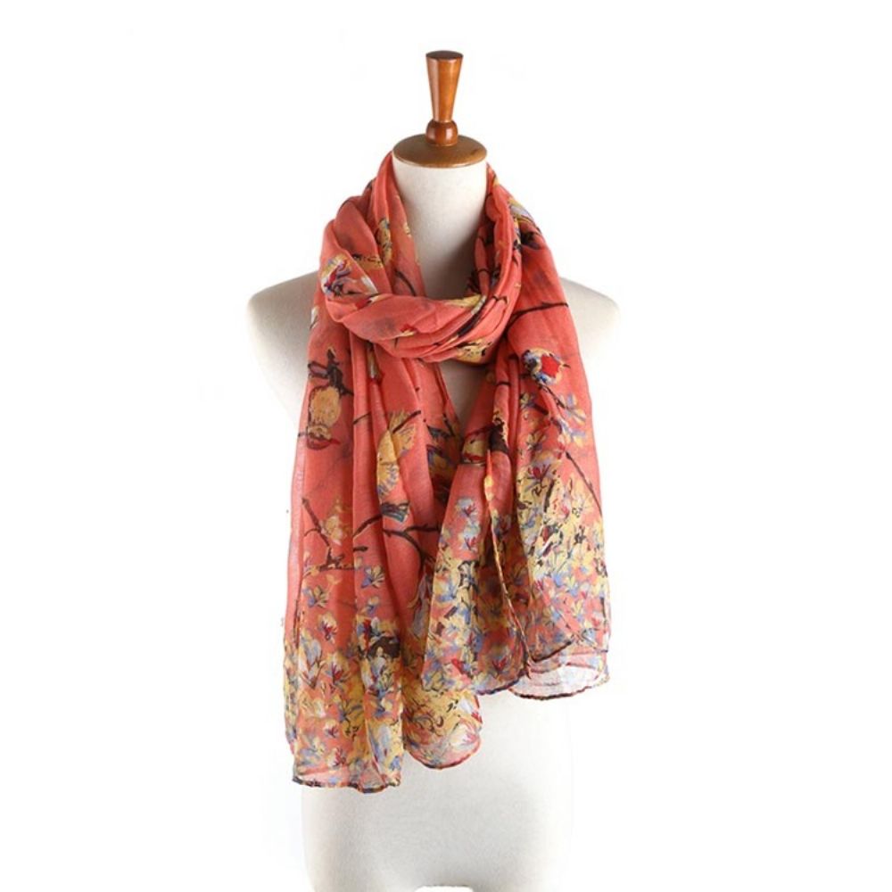 Voile Vintage Print Bloemen Sjaals