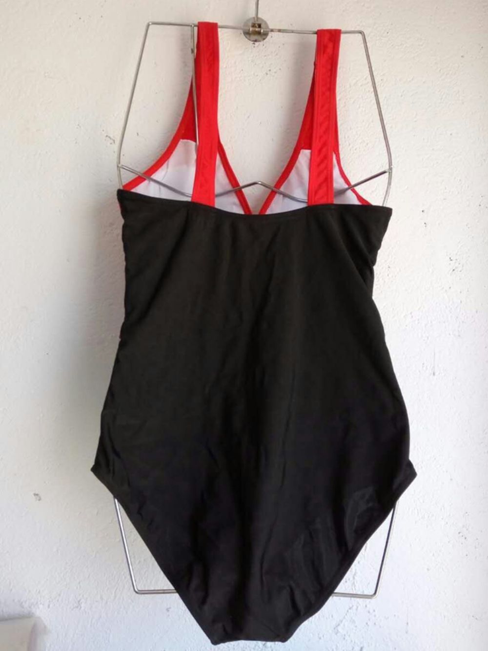 Elegante Geplooide Monokini Met Kleurblokken