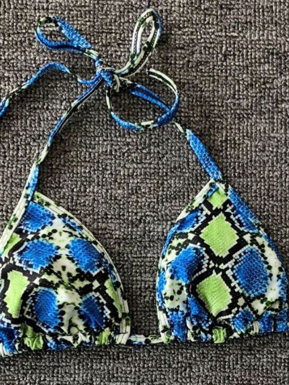 Micro Sexy Bikini Met Veters En Print