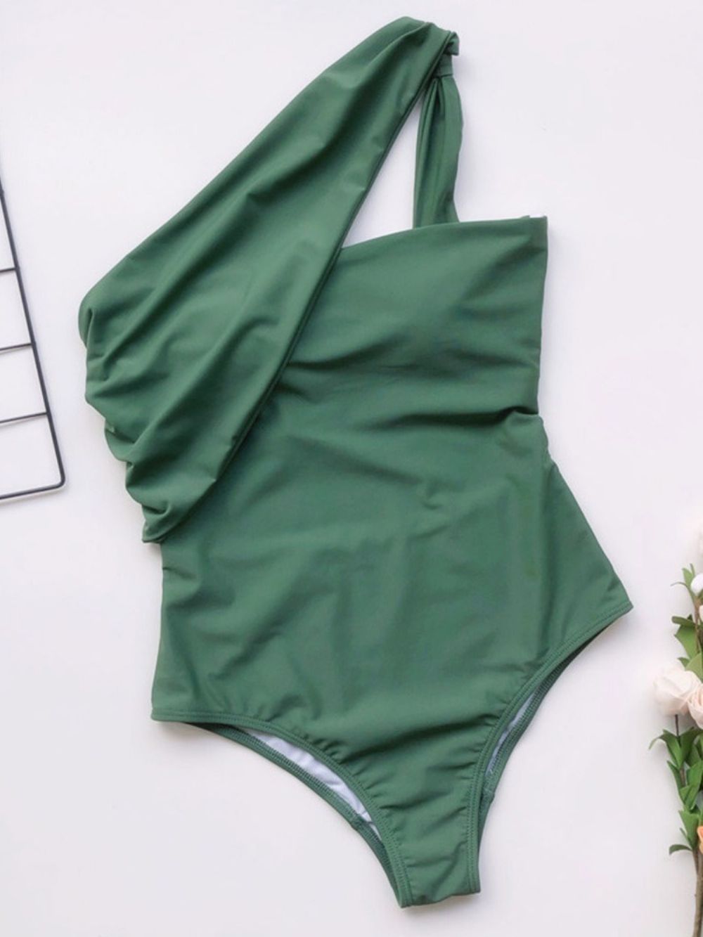 Monokini Effen Badmode Uit Één Stuk Met Patchwork