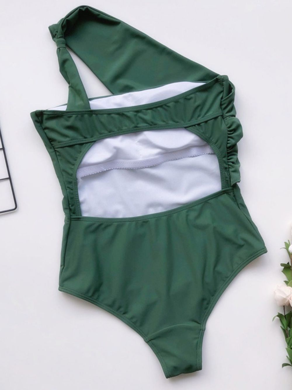 Monokini Effen Badmode Uit Één Stuk Met Patchwork