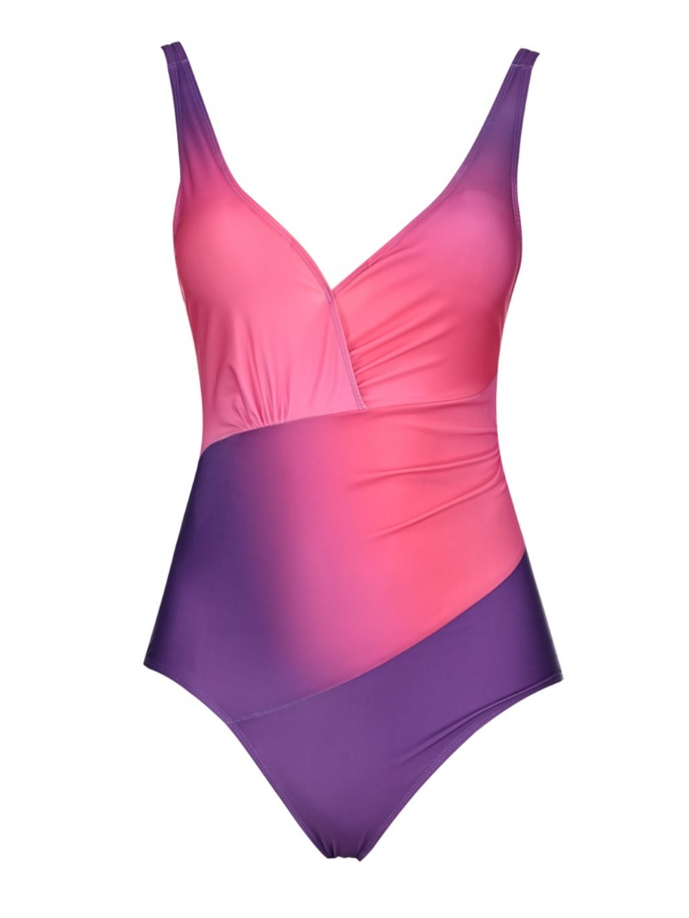 Monokini Met Geplooid Verloop (Grote Maten Beschikbaar)