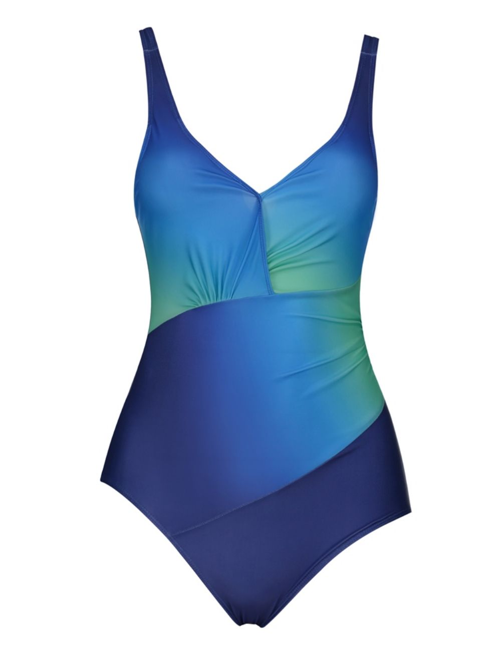 Monokini Met Geplooid Verloop (Grote Maten Beschikbaar)