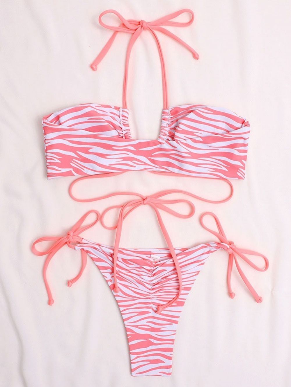 Sexy Bikini Met Veters En Zebrastrepen