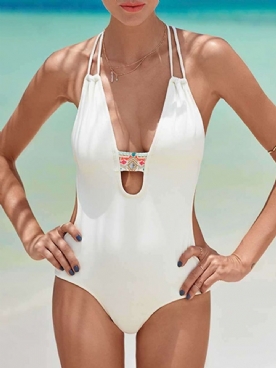 Sexy Effen Badmode Uit Één Stuk Monokini