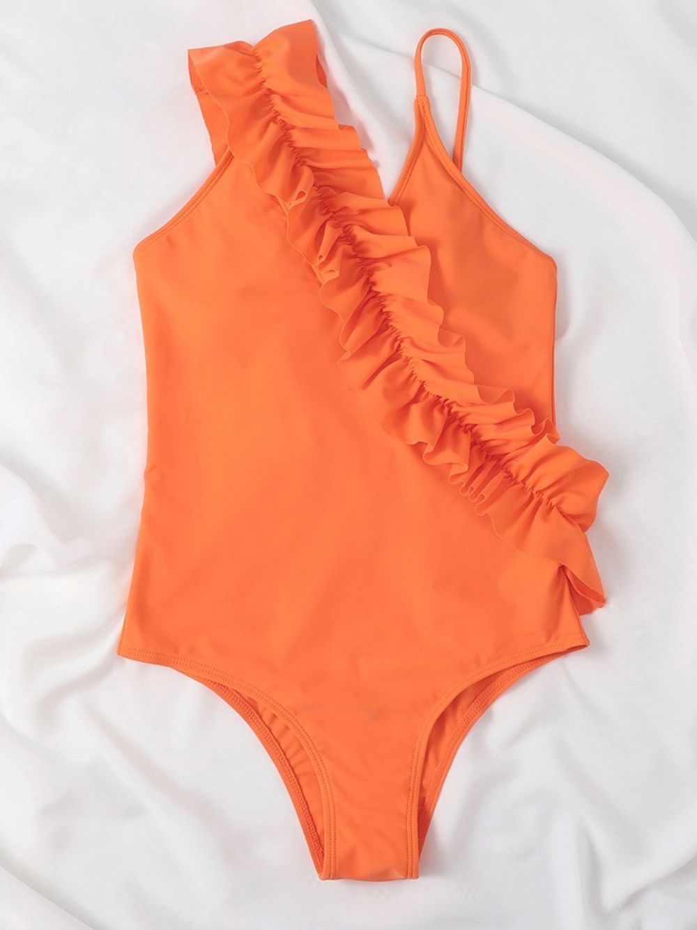 Sexy Oranje Badkleding Uit Één Stuk