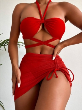 Sexy Tankini-Set Effen Dameszwemkleding