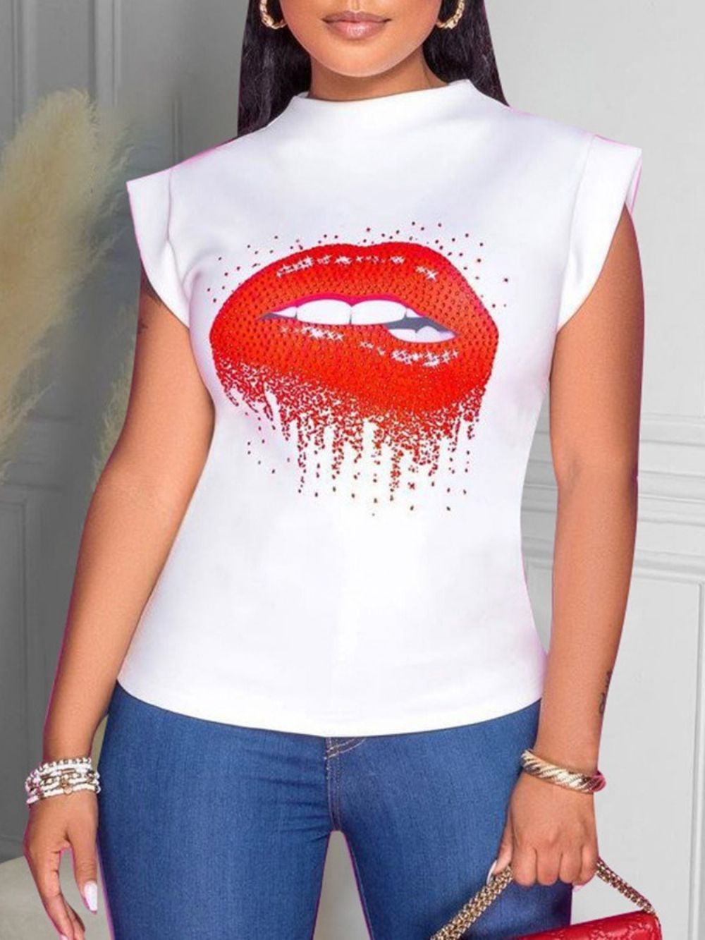 Standaard Dames-T-Shirt Met Ronde Hals En Korte Mouwen