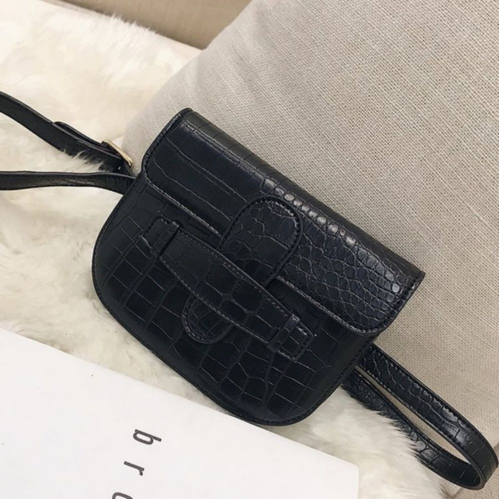 Alligator Draad Pu Zadel Crossbody Tas