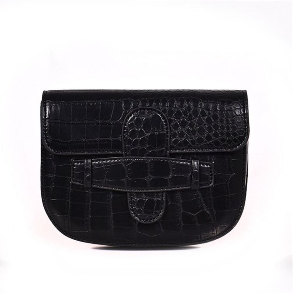 Alligator Draad Pu Zadel Crossbody Tas