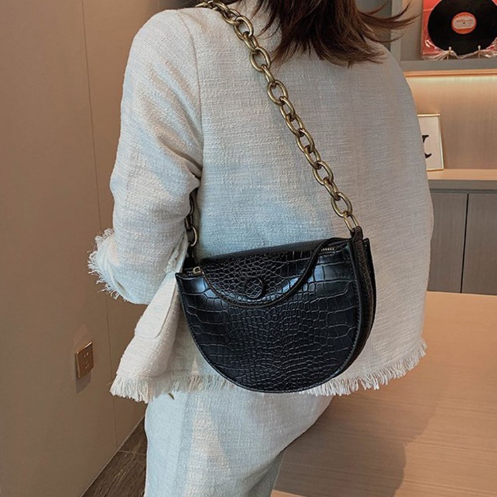 Alligator Pu-Draadzadel Crossbodytassen