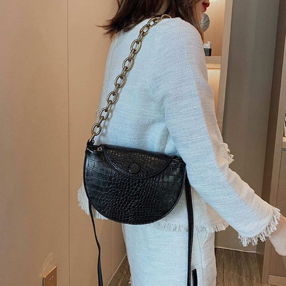 Alligator Pu-Draadzadel Crossbodytassen