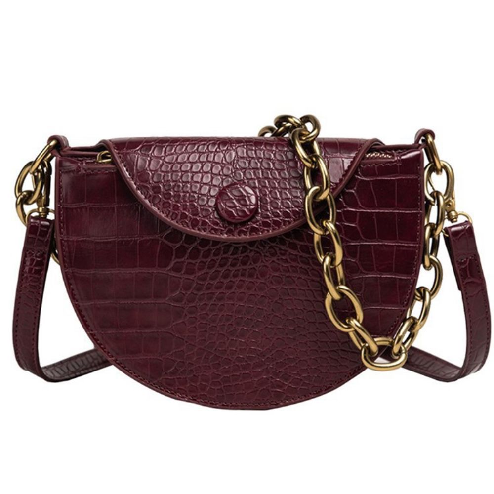 Alligator Pu-Draadzadel Crossbodytassen