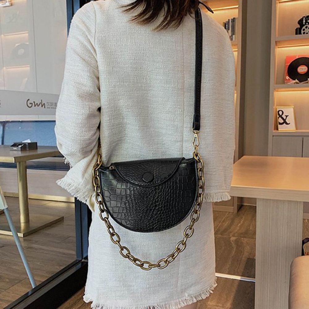 Alligator Pu-Draadzadel Crossbodytassen