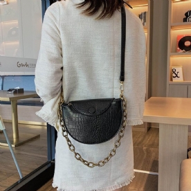 Alligator Pu-Draadzadel Crossbodytassen