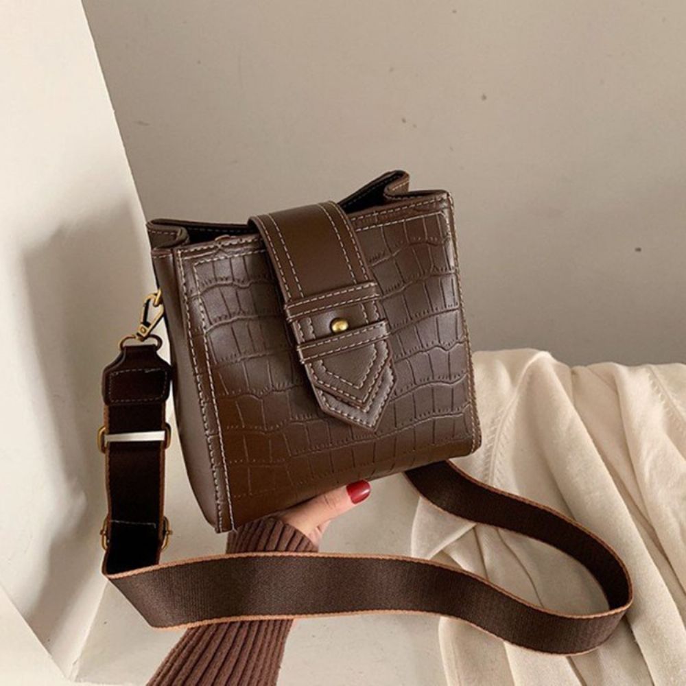 Alligator Reliëf Pu Rechthoekige Crossbody Tassen