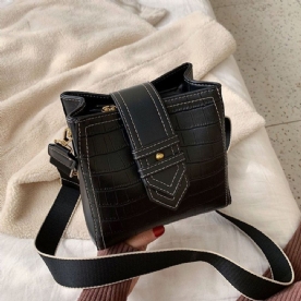 Alligator Reliëf Pu Rechthoekige Crossbody Tassen