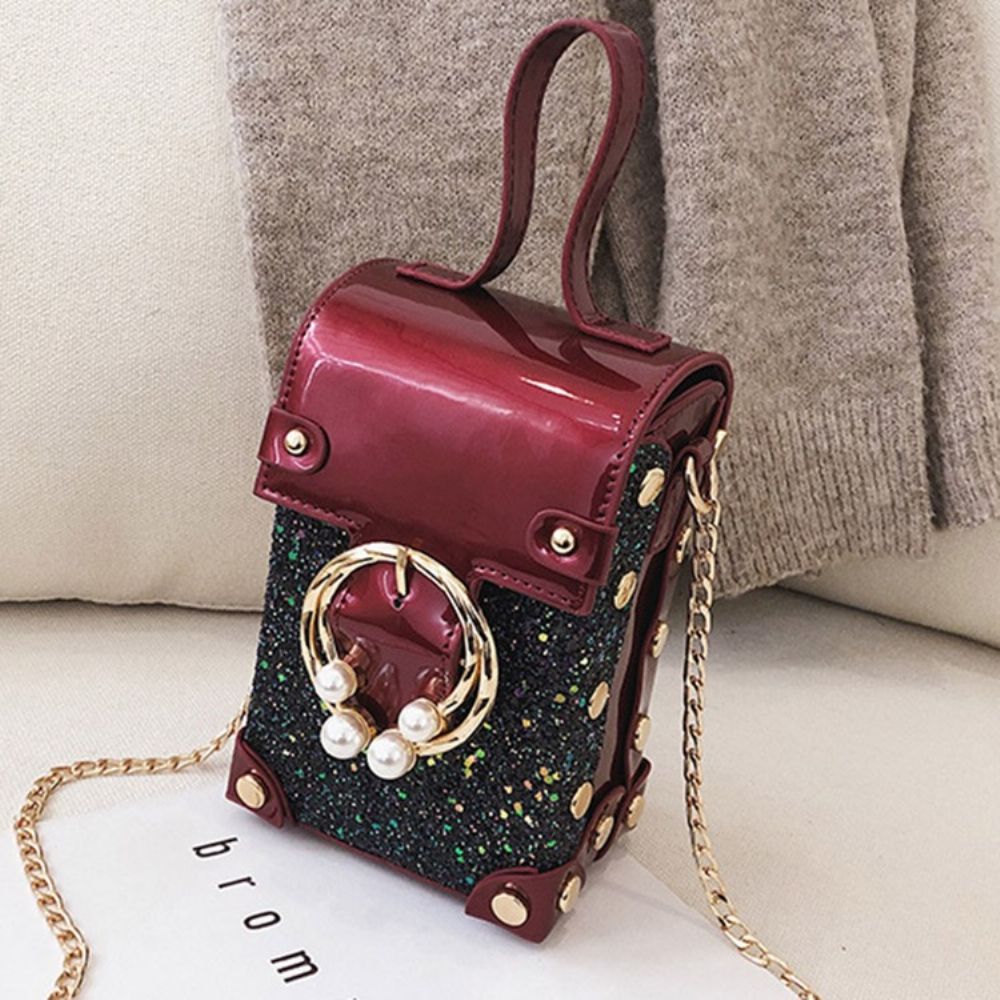 Chain Effen Pu Trunk Crossbody Tassen