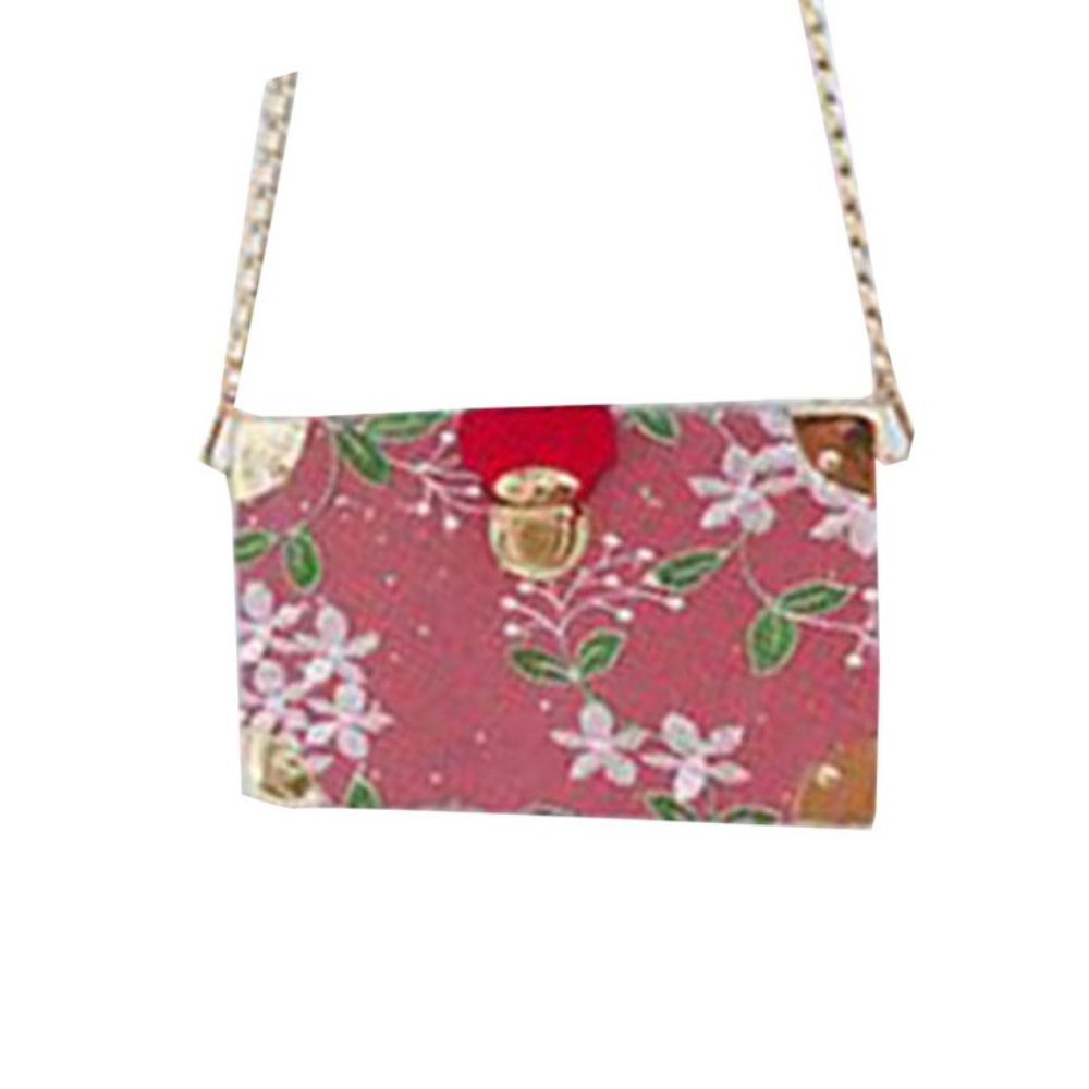 Crossbodytassen Met Geborduurde Bloemen Pu-Flap