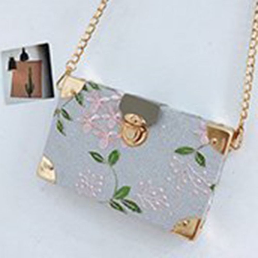 Crossbodytassen Met Geborduurde Bloemen Pu-Flap