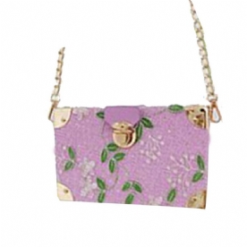 Crossbodytassen Met Geborduurde Bloemen Pu-Flap