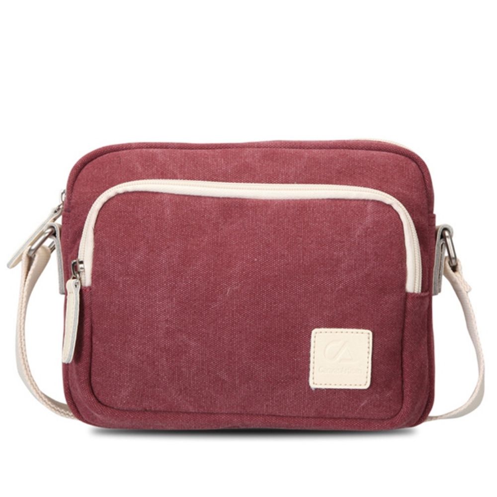 Eenvoudige Vintage Canvas Crossbody Tas