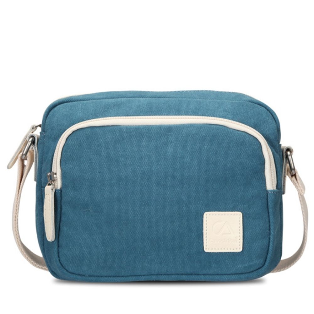 Eenvoudige Vintage Canvas Crossbody Tas