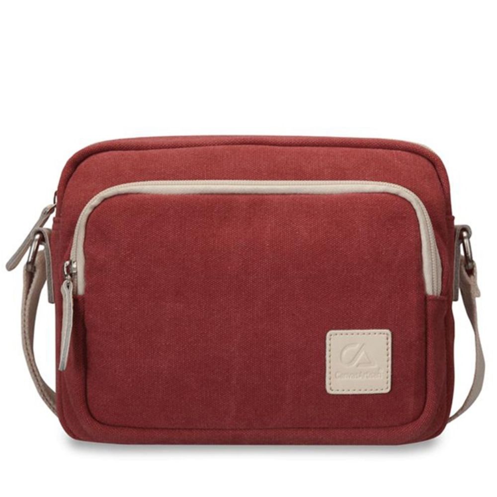 Eenvoudige Vintage Canvas Crossbody Tas