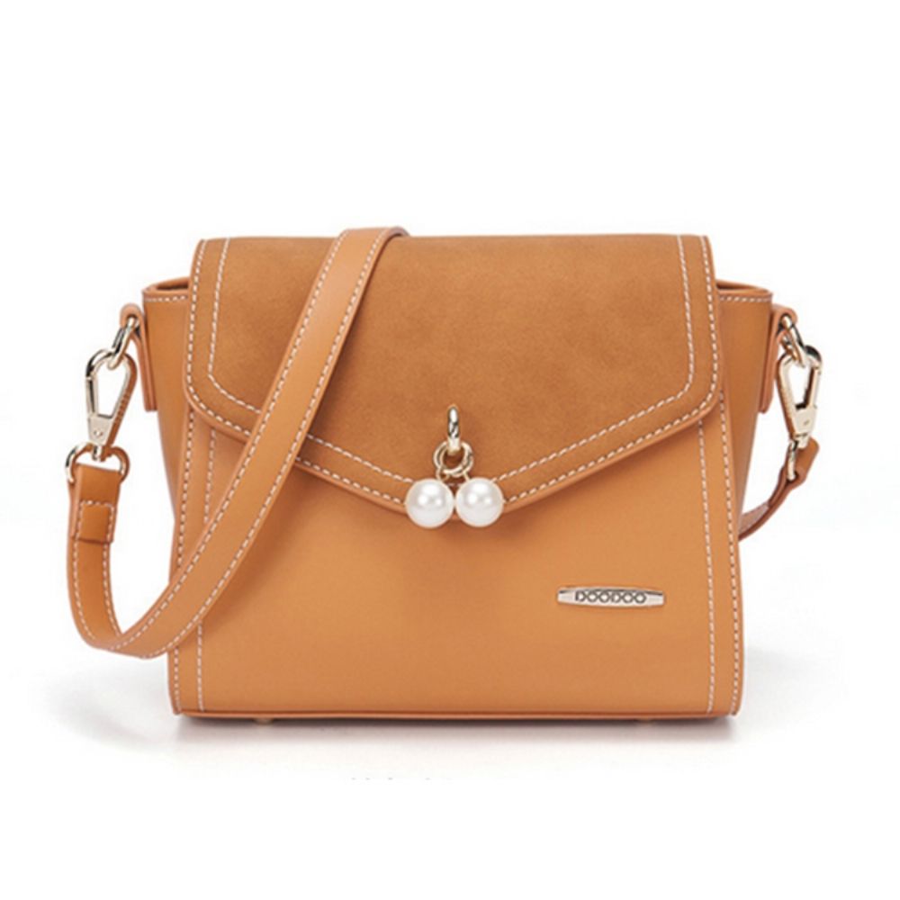 Effen Kleur Parel Decoratie Crossbody Tas