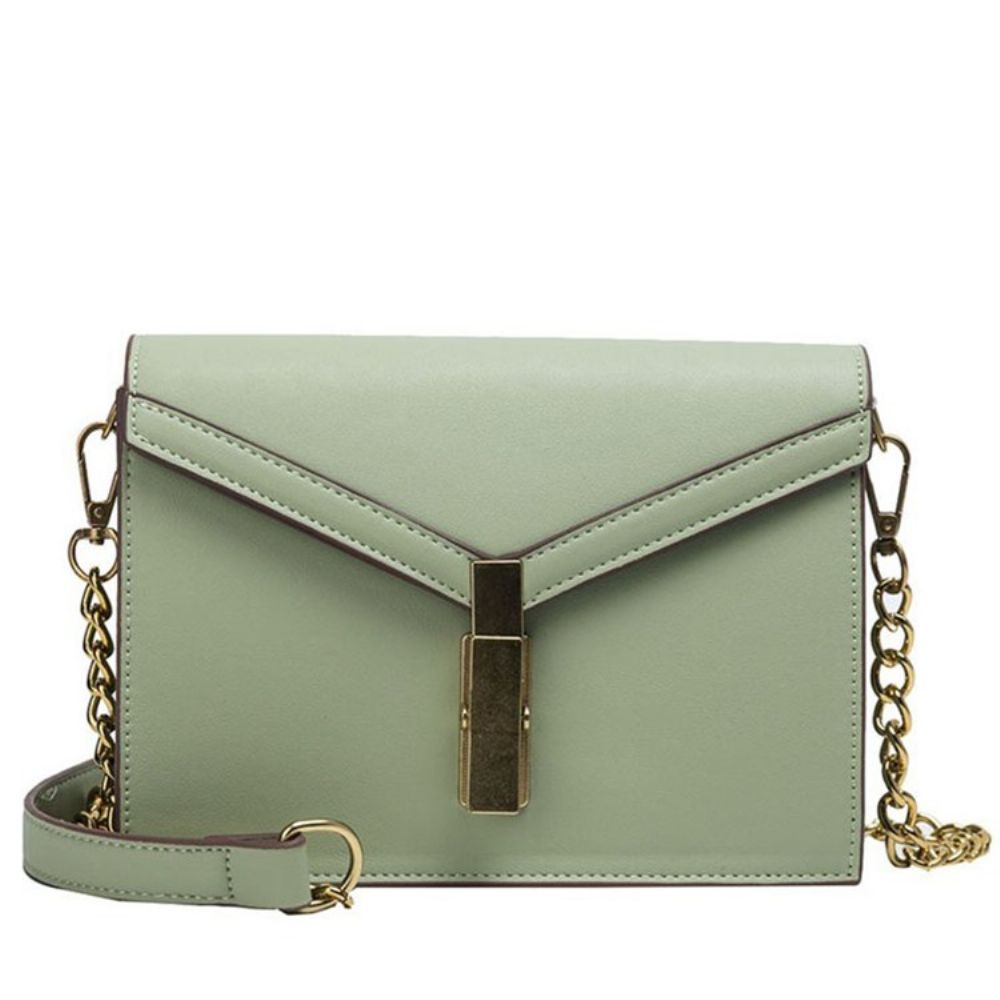 Effen Pu-Draad Envelop Crossbody Tas