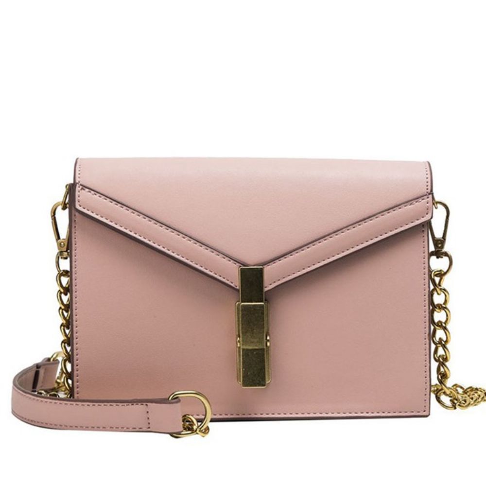 Effen Pu-Draad Envelop Crossbody Tas