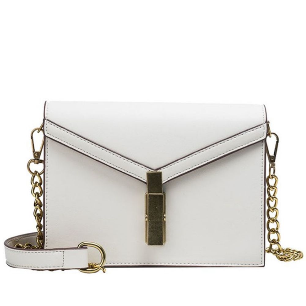 Effen Pu-Draad Envelop Crossbody Tas