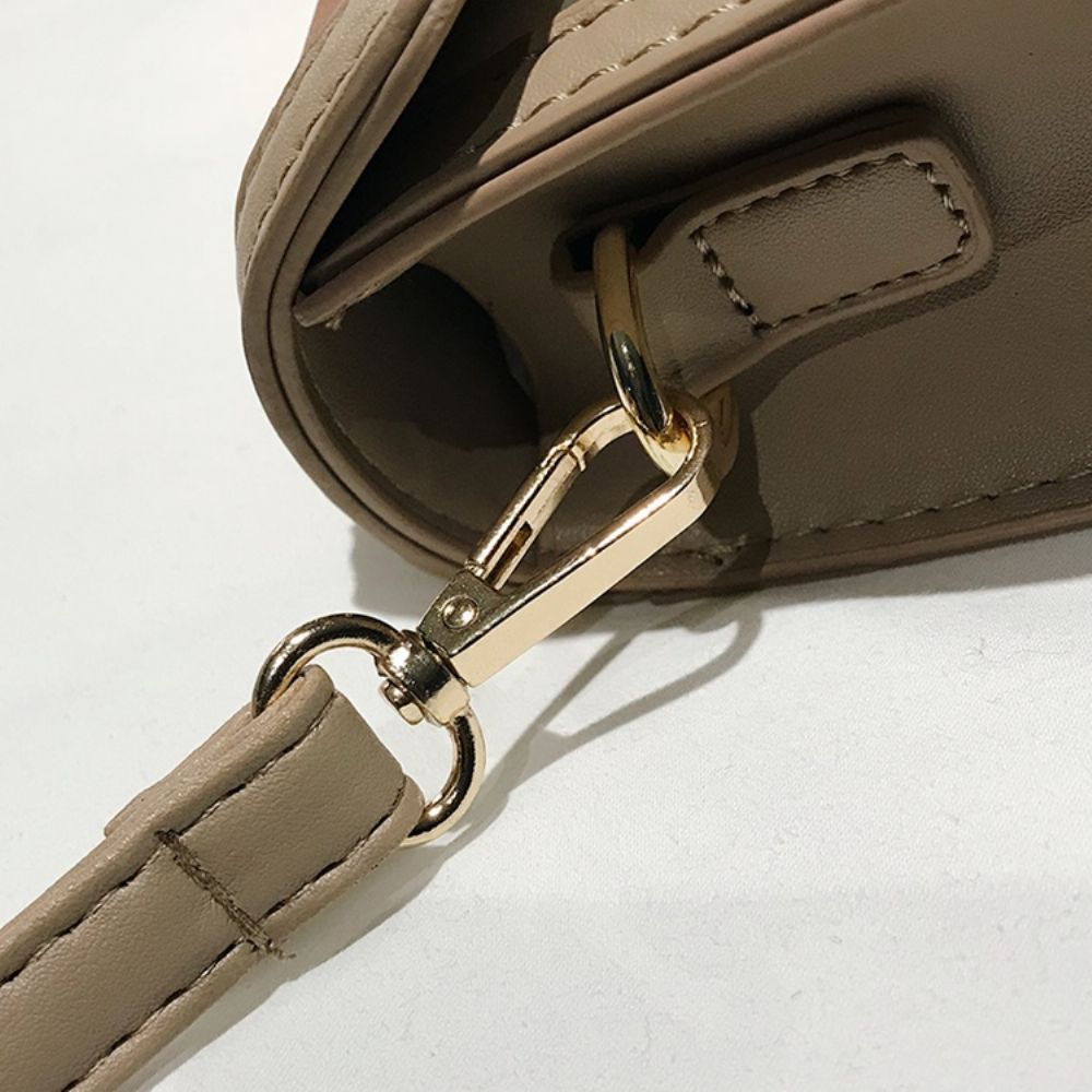 Effen Pu-Riem Versierde Rechthoekige Crossbody-Tassen