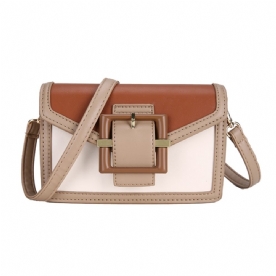 Effen Pu-Riem Versierde Rechthoekige Crossbody-Tassen