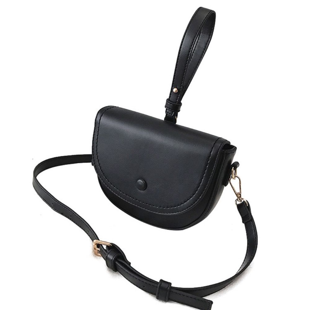 Effen Pu-Zadelzachte Crossbodytassen