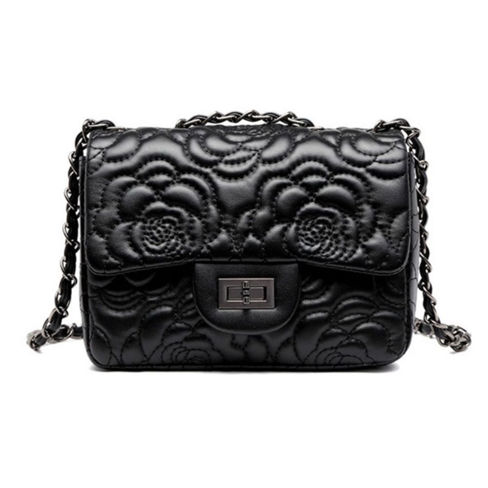 Embossing Bloemen Pu Rechthoekige Crossbody Tassen