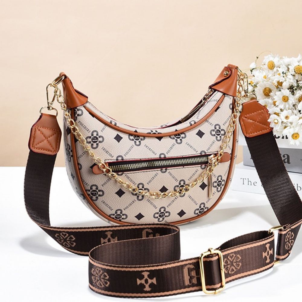 Geruite Pu-Draad Hobos Crossbody-Tassen