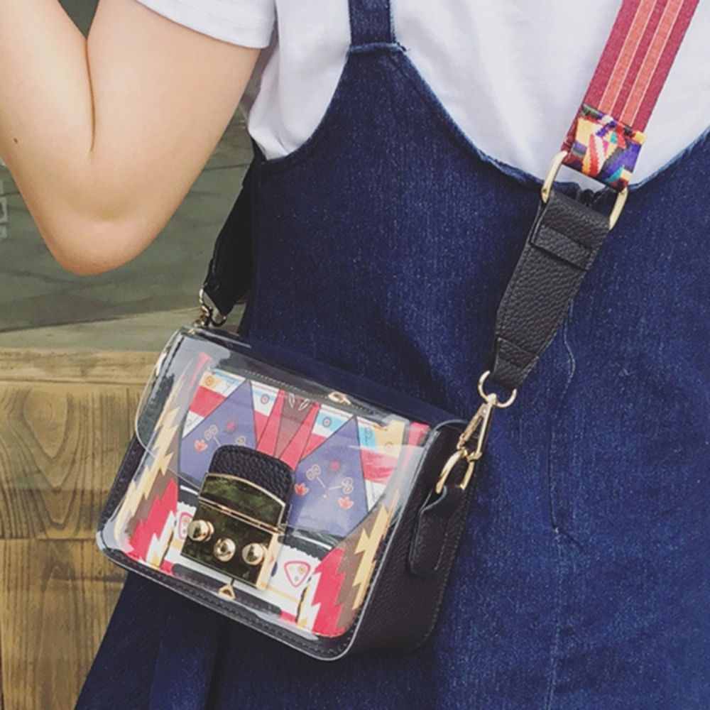 Lock Pu Cartoon Flap Crossbody Tassen