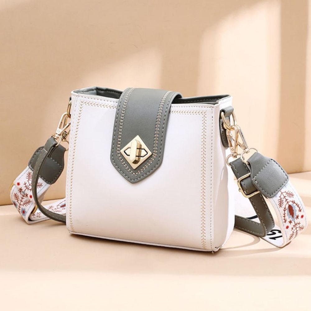 Pu Effen Draad Rechthoek Casual Crossbody Tassen