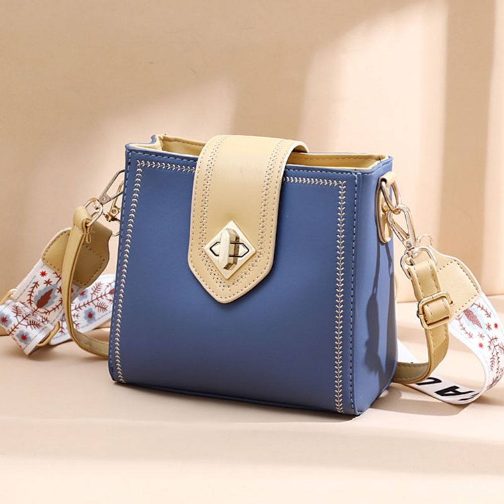 Pu Effen Draad Rechthoek Casual Crossbody Tassen