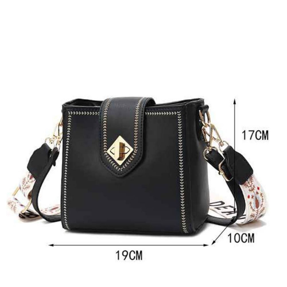 Pu Effen Draad Rechthoek Casual Crossbody Tassen