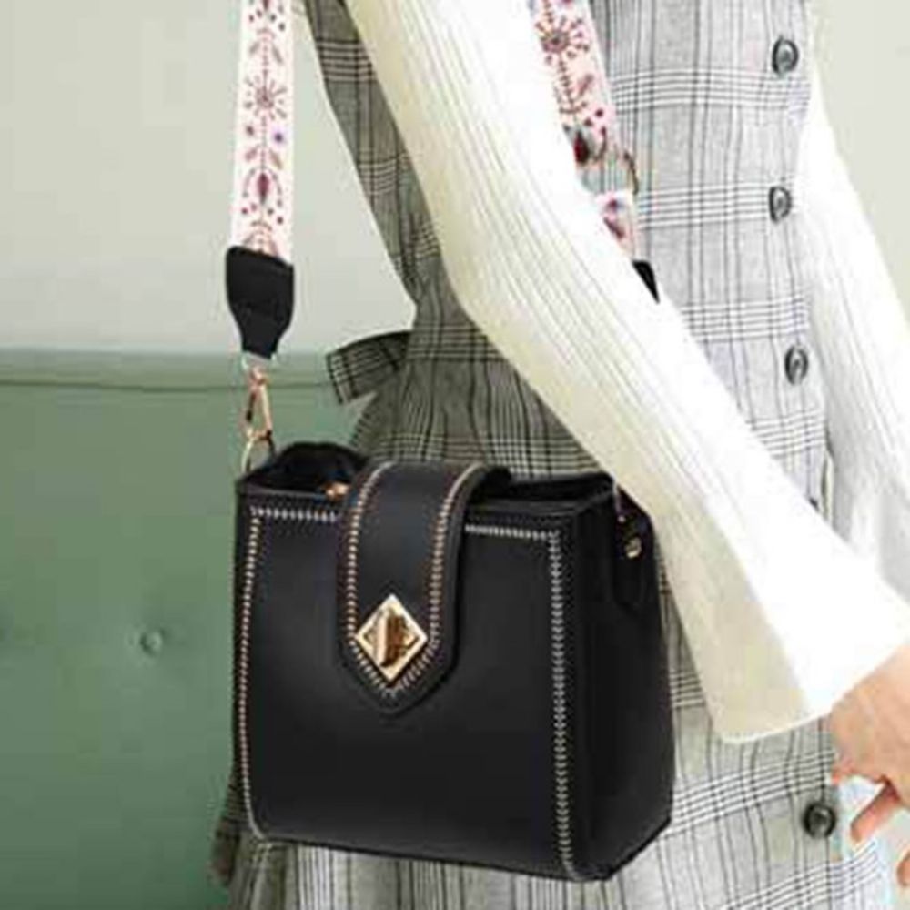 Pu Effen Draad Rechthoek Casual Crossbody Tassen