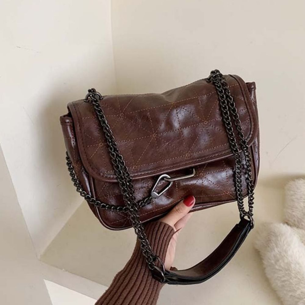 Pu Geruite Draad Rechthoekige Crossbody Tassen