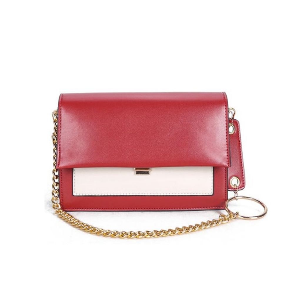 Pu-Kleurenblokketting Rechthoekige Crossbody-Tassen