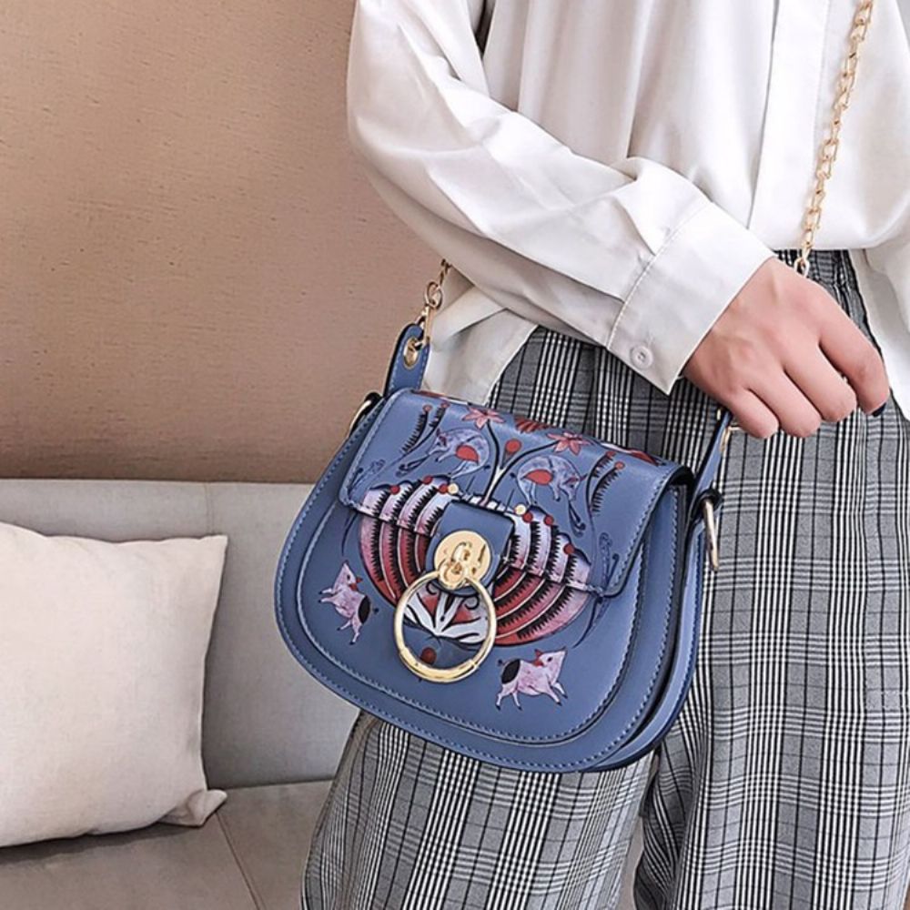 Pu Lock Cartoon Zadel Crossbody Tassen