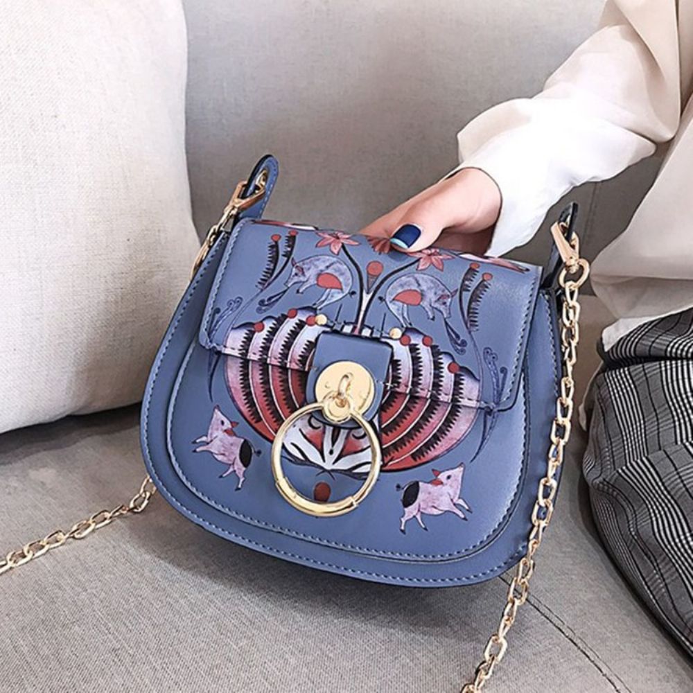 Pu Lock Cartoon Zadel Crossbody Tassen