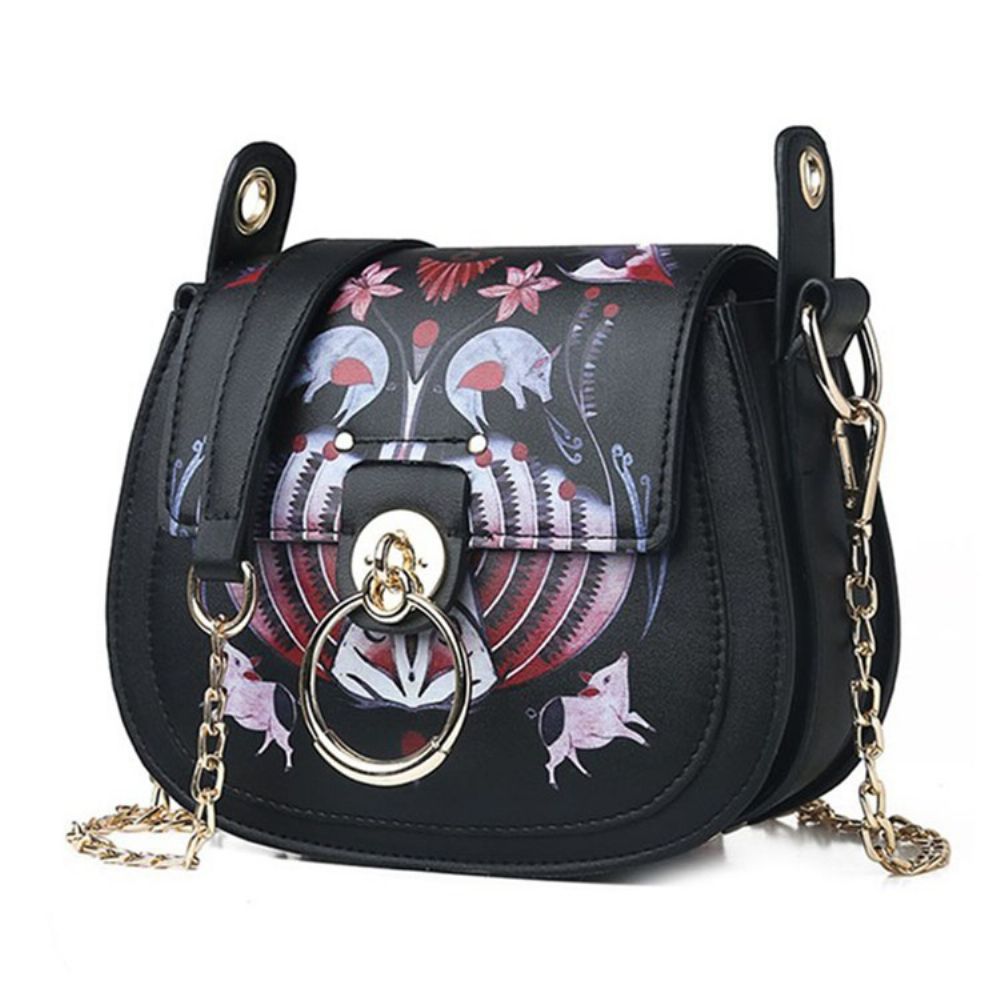 Pu Lock Cartoon Zadel Crossbody Tassen