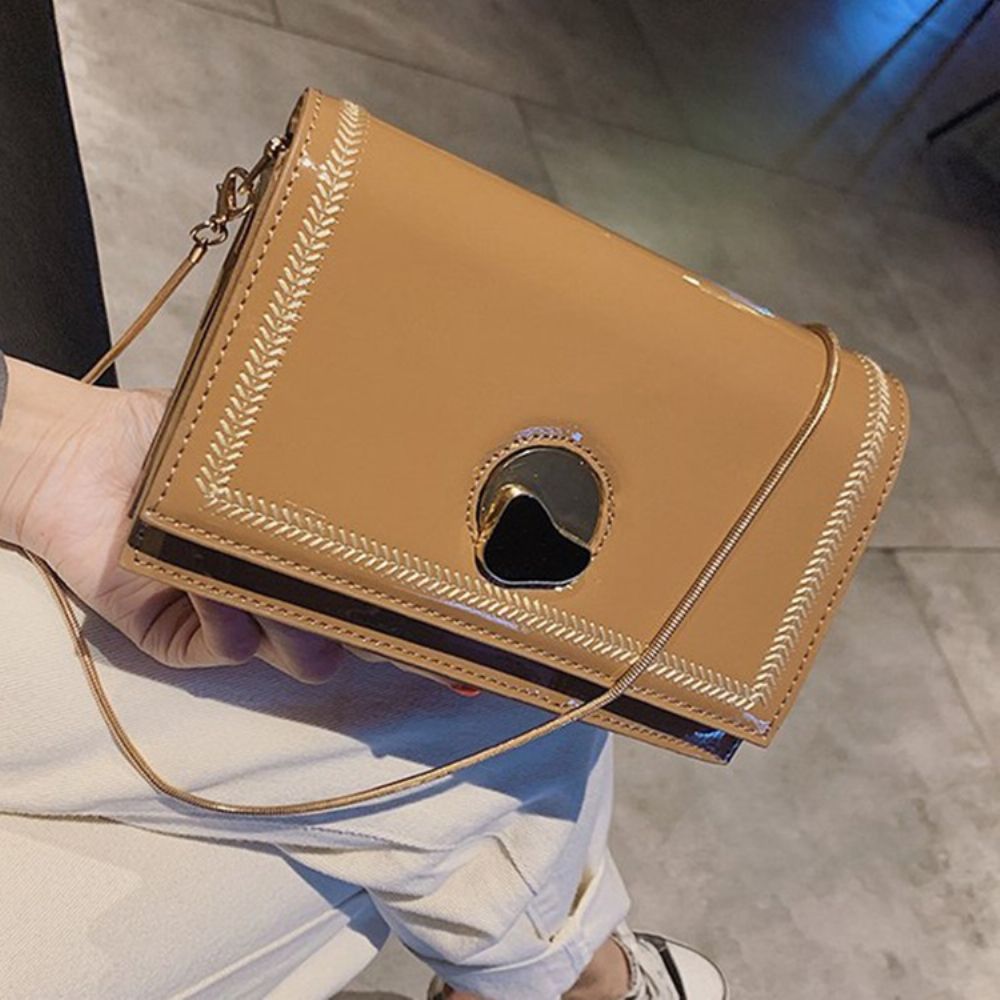 Pu Lock Rechthoekige Crossbody Tassen